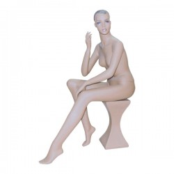 Yonhoo - Equipamiento Comercial | Maniquí Mujer Sentada Carne | Ref. 917366