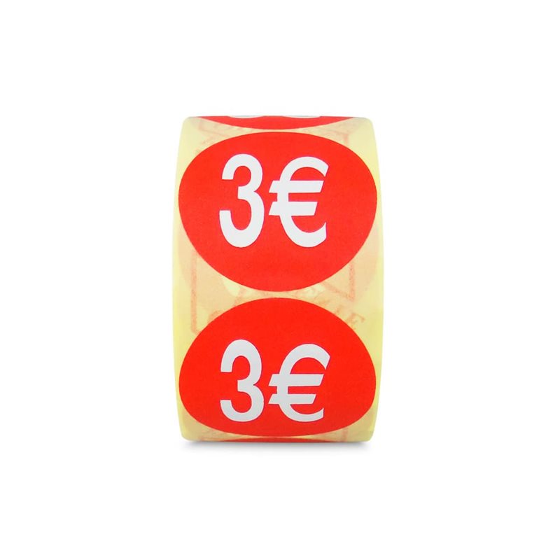 Etiquetas Adhesivas -3 Euros
