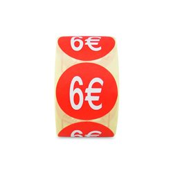 Etiquetas Adhesivas 6 Euros