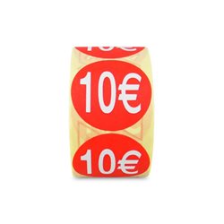Etiquetas Adhesivas 10 Euros