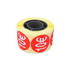 Yonhoo - Equipamiento Comercial | Etiquetas Adhesivas 10 Euros | Ref. PL49510