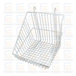 Cesta Blanca para Reja 30 cm