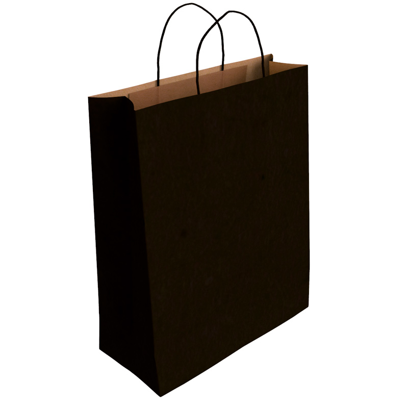 Bolsa Papel Kraft Negro 32 x 24 x 10 CM
