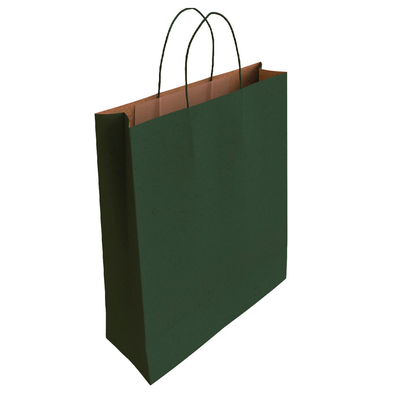 Bolsa Papel Kraft Verde 32 x 24 x 10 CM