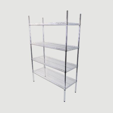 Estantería Tubular Cromada 90 CM