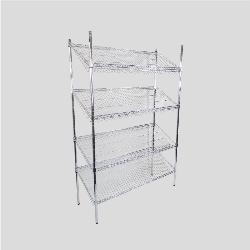 Yonhoo - Equipamiento Comercial | Estantería Tubular Cromada Inclinada 90 CM | Ref. ETUB-I90