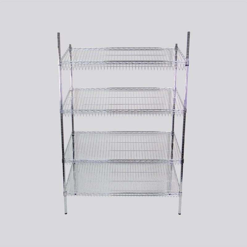 Estantería Tubular Cromada Inclinada 120 CM Estantería Tubular Cromada Inclinada 120 CM