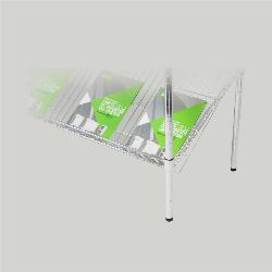 Yonhoo - Equipamiento Comercial | Estantería Tubular Cromada Inclinada 120 CM | Ref. ETUB-I120