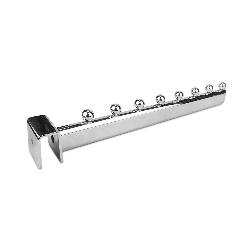 Yonhoo - Equipamiento Comercial | GANCHO GRUESO INCLINADO PARA TUBO - 30 CM (6 BOLAS) | Ref. 202740