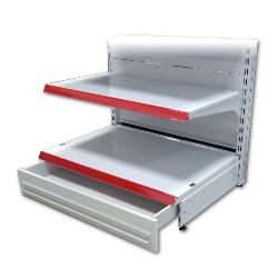 Yonhoo - Equipamiento Comercial | CAJÓN BLANCO CON RUEDAS PARA ESTANTERÍA | Ref. 700120