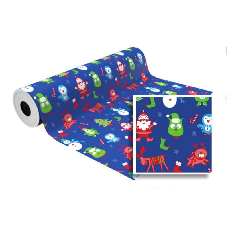 BOBINA PAPEL REGALO NAVIDAD 62 CM