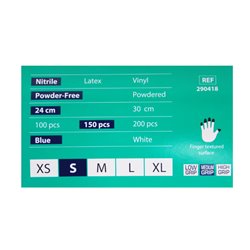 Yonhoo - Equipamiento Comercial | GUANTES DE NITRILO AZUL CAT III (150 UD) | Ref. LS20018
