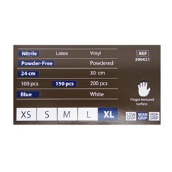 Yonhoo - Equipamiento Comercial | GUANTES DE NITRILO AZUL CAT III (150 UD) | Ref. LS20018