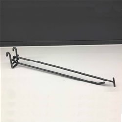 GANCHO PARA REJA GRIS CON PORTAPRECIOS