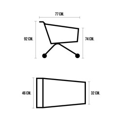 Yonhoo - Equipamiento Comercial | Carro de Supermercado 60 Litros | Ref. 471060