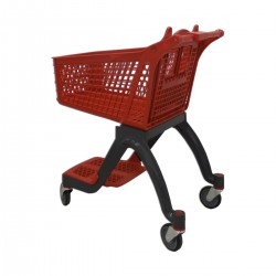 Yonhoo - Equipamiento Comercial | Carro de Supermercado Plástico Rojo 120 Litros | Ref. 473120