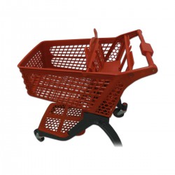 Yonhoo - Equipamiento Comercial | Carro de Supermercado Plástico Rojo 120 Litros | Ref. 473120