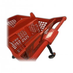 Yonhoo - Equipamiento Comercial | Carro de Supermercado Plástico Rojo 120 Litros | Ref. 473120