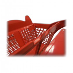 Yonhoo - Equipamiento Comercial | Carro de Supermercado Plástico Rojo 120 Litros | Ref. 473120