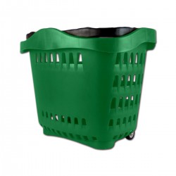 Yonhoo - Equipamiento Comercial | Cesta Supermercado Azul 2 Ruedas | Ref. 601507