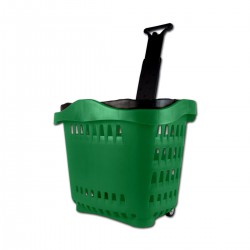 Yonhoo - Equipamiento Comercial | Cesta Supermercado Azul 2 Ruedas | Ref. 601507
