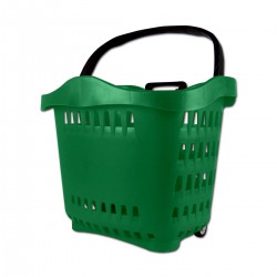 Yonhoo - Equipamiento Comercial | Cesta Supermercado Azul 2 Ruedas | Ref. 601507