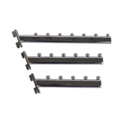 Gancho Grueso Inclinado para Cremallera (6 Bolas) - 30 CM