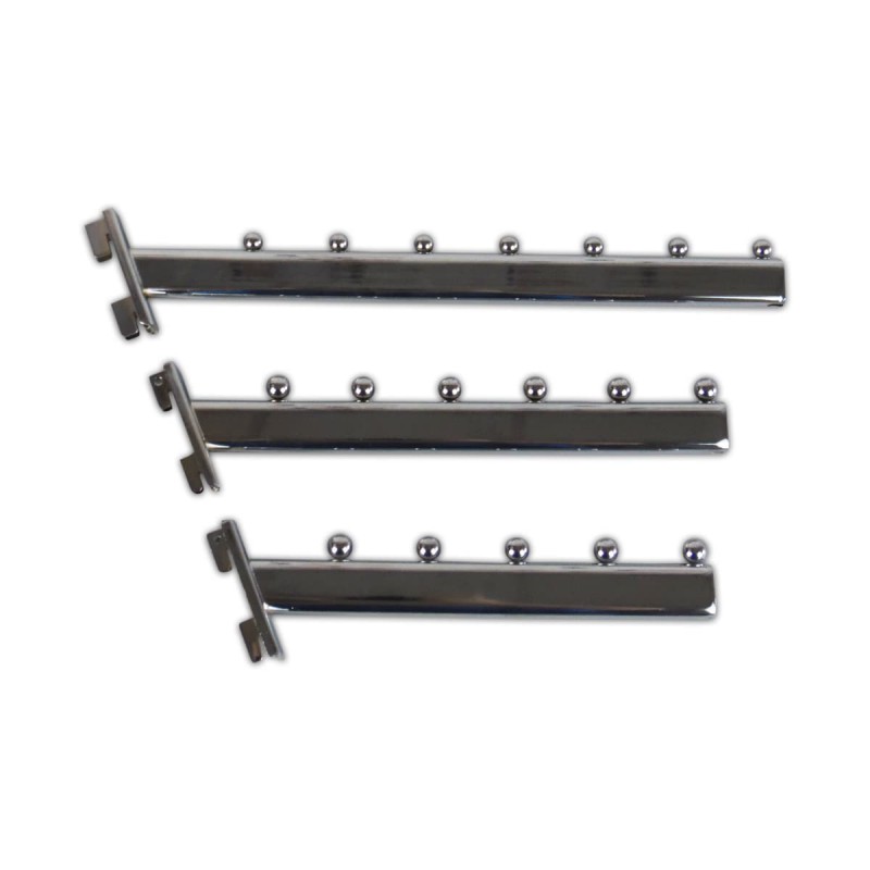 Gancho Grueso Inclinado para Cremallera (7 Bolas) - 35 CM