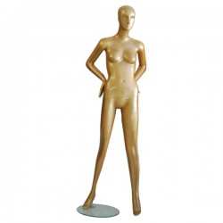 Yonhoo - Equipamiento Comercial | Maniquí Mujer Dorado | Ref. 923729